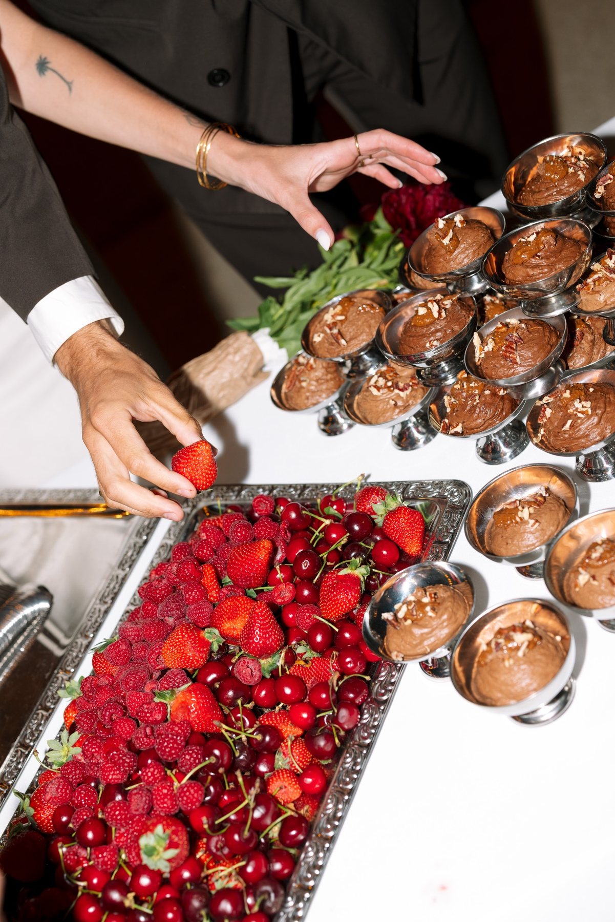Dessert d'un dîner de mariage Atelier Margaux