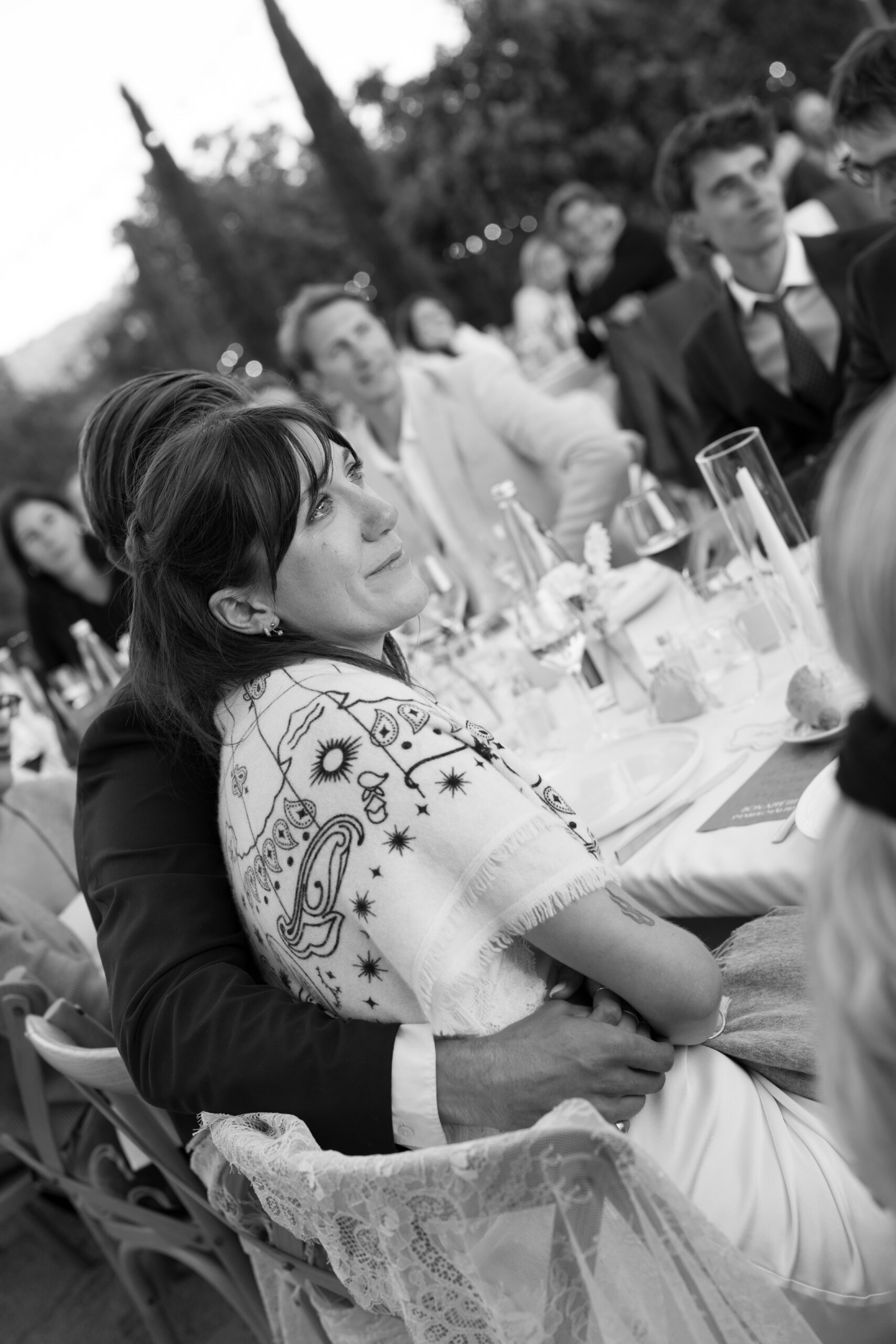 Moment de dîner lors d'un mariage Atelier Margaux